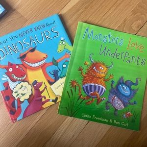 (2) Funny Dinosaur/Monster Books